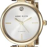Montre pour femme avec cadran diamant original et bracelet en maille d'anne klein.