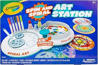 Crayola - spin'n spiral art station | ensemble de dessin spirographe, règle