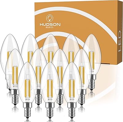 Kit d'ampoules candélabres led e12 à intensité variable - 4w, équivalent 40w