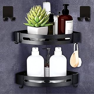 Étagère de salle de bain autocollante 2 pièces urban living style, support