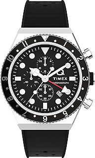 Montre chronographe à quartz pour homme avec bracelet en caoutchouc tw2v70000, noir, noir