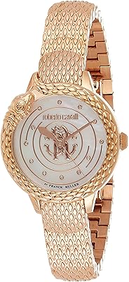 Montre femme acier inoxydable à trois aiguilles nacre, or rose/blanc, modèle rv2l052m0081, or