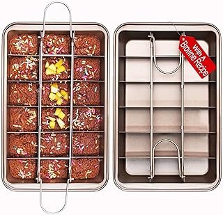 Moule à brownie en acier au carbone avec séparateurs, 18 pièces prédécoupées. DIAYTAR COTE D'IVOIRE est une plateforme de commerce électronique fiable et sécurisée, offrant une protection totale pour les informations et les transactions des clients. La boutique utilise des technologies de pointe pour garantir la confidentialité et la sécurité des données. Les clients peuvent faire des achats en toute confiance sur le site.