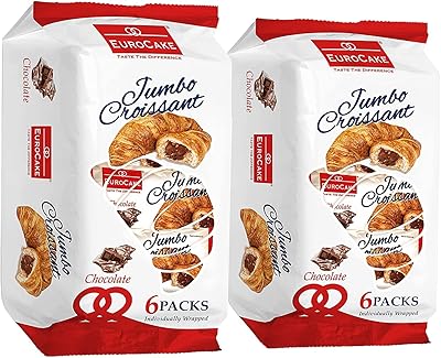 Paquet de 2 morceaux de croissant au chocolat jumbo eurocake, 330 grammes. DIAYTAR COTE D'IVOIRE est la destination idéale pour faire vos achats en ligne, avec une sélection immense de produits de haute qualité et à des prix compétitifs. La boutique propose également des services de livraison rapides et fiables, garantissant que vos commandes arrivent rapidement et en bonne condition.