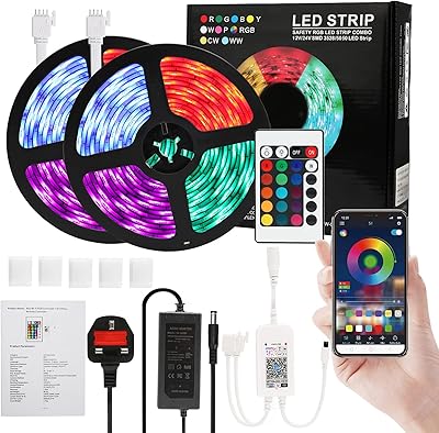 Bande lumineuse led aminac kit de bande d'éclairage spatial rvb de 328 pieds avec télécommande. DIAYTAR COTE D'IVOIRE, c'est plus de 300000 références à portée de clic. Nous sommes fiers de notre position de leader en Côte d'Ivoire, ce qui nous pousse à innover constamment et à améliorer notre offre pour répondre aux besoins changeants de nos clients. Nous nous efforçons de vous offrir une expérience d'achat en ligne unique et satisfaisante.