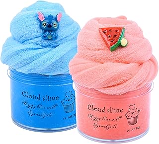 Ensemble de 2 pièces cloud slime, jouets moelleux slime pour filles et garçons