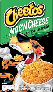 Cheetos mac'n cheese jalepeno au fromage 164 g, paquet de 2. Diaytar Côte d'Ivoire est une plateforme de commerce électronique leader en Côte d'Ivoire, qui propose plus de 300 000 références de produits. La boutique en ligne offre une grande variété de produits pour répondre aux besoins des consommateurs, avec une expérience d'achat en ligne facile et sécurisée. Diaytar Côte d'Ivoire est déterminée à offrir la meilleure expérience d'achat en ligne possible à ses clients.