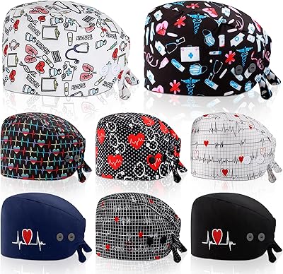 Chapeaux de travail avec bouton et bandeau réglable, chapeaux médicaux élastiques pour femmes (style élégant, 8 pièces), design élégant, comme indiqué. La boutique en ligne DIAYTAR COTE D'IVOIRE propose une expérience d'achat unique et pratique, avec des prix compétitifs et des promotions régulières. Les clients peuvent naviguer facilement sur le site pour trouver leurs produits préférés, et bénéficier d'une assistance client personnalisée. DIAYTAR COTE D'IVOIRE est la destination ultime pour les amateurs de shopping en ligne en Côte d'Ivoire.