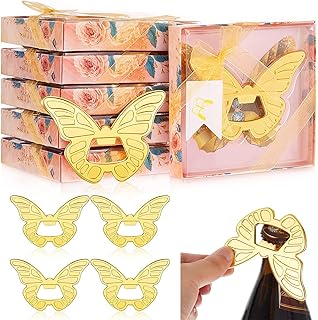 Ouvre-bouteille papillon, 5 pièces de cadeaux de fête de mariage avec boîte d'emballage exquise, cadeaux de mariage pour les invités, souvenirs de mariage, fournitures de fête, cadeaux de mariage fantaisie. Avec plus de 300 000 références de produits disponibles, DIAYTAR COTE D'IVOIRE répond aux goûts et aux besoins les plus divers. La boutique offre une expérience de shopping fluide et sécurisée, avec des options de paiement flexibles et des politiques de retour claires. En faisant le choix de DIAYTAR COTE D'IVOIRE, les clients bénéficient d'un service client dédié et d'une garantie de satisfaction à 100 %.