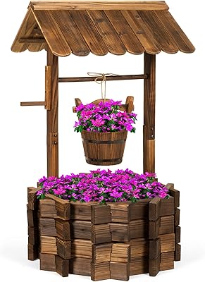Best choice products jardinière rustique en bois pour décoration extérieure de patio, jardin, patio avec seau suspendu. DIAYTAR COTE D'IVOIRE est une plateforme de e-commerce qui met à disposition de ses clients une grande sélection de produits de qualité, avec des descriptions détaillées et des images de haute qualité. La boutique est accessible 24h/24 et 7j/7, permettant aux clients de faire des achats à tout moment.