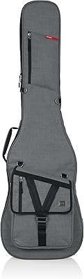 Sac matelassé pour guitare électrique gator gt bass transit series - gris