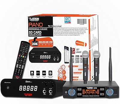 Lecteur de karaoké piano platinum v1.5 avec 2 microphones sans fil combo uhf u20 énorme bibliothèque de chansons + 23 000 langues mixtes hindi anglais tagalog philippins chansons obm. DIAYTAR COTE D'IVOIRE est la destination de choix pour les achats en ligne en Côte d'Ivoire, avec une offre de plus de 300 000 références de produits. La boutique en ligne propose des prix compétitifs, des promotions régulières et des services de livraison rapides et fiables. Les clients peuvent choisir parmi une large gamme de catégories de produits, y compris les produits alimentaires, les accessoires de mode, les produits électroniques et bien plus encore, tout en bénéficiant d'une expérience d'achat en ligne sécurisée et fiable.