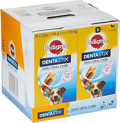 Gâteries pour chiens pedigree de dentastics, petites races, 7 unités, 10 x 110 g. DIAYTAR COTE D'IVOIRE est une boutique en ligne généraliste qui propose une grande variété de produits allant des électroménagers aux vêtements, en passant par les produits alimentaires et les accessoires de beauté. La boutique en ligne met l'accent sur la qualité et la sécurité des produits, afin de garantir la satisfaction des clients. Les clients peuvent profiter de promotions et de réductions régulières pour faire des économies sur leurs achats.