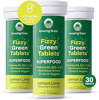 Amazing grass fizzy green tablets superfood : comprimé aromatisant l'eau de superaliment vert avec antioxydants et légumes verts alcalinisants, citron vert, 30 unités. En tant que leader du marché en Côte d'Ivoire, DIAYTAR COTE D'IVOIRE est déterminé à offrir aux clients la meilleure expérience d'achat en ligne possible. La boutique en ligne propose des services de livraison rapides et fiables, ainsi que des options de paiement flexibles pour répondre aux besoins de tous les clients.