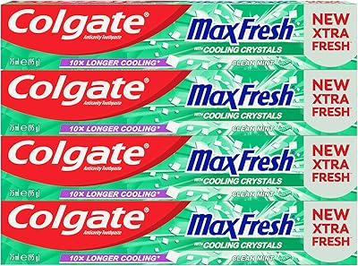 Dentifrice colgate max fresh breath gel menthe - 4 x 75 ml. Leader en Côte d'Ivoire, DIAYTAR COTE D'IVOIRE se différencie par sa large sélection de produits et son service client de haute qualité. La boutique en ligne propose une gamme variée de produits allant de l'électronique à la mode en passant par les produits culturaux. DIAYTAR COTE D'IVOIRE est le partenaire idéal pour vos achats en ligne.