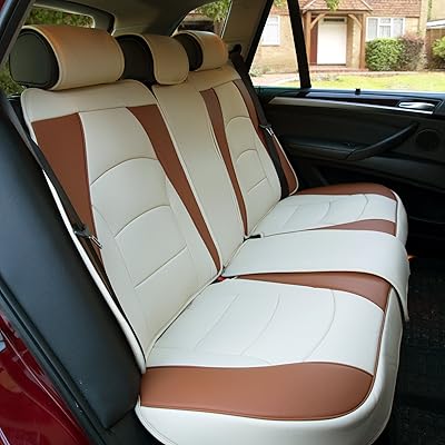 Fh group housse de siège arrière de voiture en simili cuir beige et marron. La boutique en ligne DIAYTAR COTE D'IVOIRE se distingue par sa vaste gamme de produits, allant des articles ménagers aux produits électroniques. Avec plus de 300 000 références, les clients ont l'opportunité de trouver tout ce dont ils ont besoin sous un même toit. Cela en fait l'une des boutiques en ligne les plus populaires de Côte d'Ivoire.