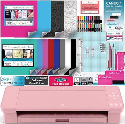 Cameo 4 pink silhouette bundle avec kit de démarrage en vinyle, kit de transfert thermique, 2 lames automatiques 2, pack de 24 stylos, kit vinyle cc 120, accès aux livres électroniques, éducatifs et en classe. Diaytar Côte d'Ivoire, en tant que leader du marché en ligne ivoirien, s'engage à fournir des produits de haute qualité à des prix compétitifs, répondant ainsi aux attentes des consommateurs ivoiriens. La boutique se distingue par sa capacité à innover et à améliorer constamment ses services.