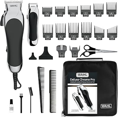 Wahl chrome pro deluxe kit de toilettage et de coupe de cheveux