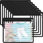 8 pièces sacs à fermeture éclair en pvc transparent sac polyvalent