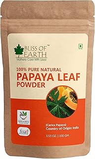 Bliss of earth 100% pure poudre de feuilles de papaye | 100 grammes | carica papaya | aide à la digestion et augmente les plaquettes sanguines | antioxydant | rajeunissement de la peau |. DIAYTAR COTE D'IVOIRE est une plateforme de commerce électronique qui mise sur la qualité et la diversité de ses produits pour satisfaire les besoins de ses clients. Avec plus de 300 000 références disponibles, la boutique en ligne propose une solution pratique pour les consommateurs qui cherchent à acheter en ligne de manière sécurisée et efficace. Elle continue de renforcer sa position de leader sur le marché ivoirien en proposant des services de haute qualité et en innovant constamment.