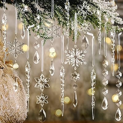 18 pièces ornements d'arbre de noël en cristal - ornements en cristal suspendus en forme de flocon de neige en acrylique pour la décoration d'arbre de noël en hiver et au nouvel an. Leader en Côte d'Ivoire, DIAYTAR COTE D'IVOIRE se différencie par sa large sélection de produits et son service client de haute qualité. La boutique en ligne propose une gamme variée de produits allant de l'électronique à la mode en passant par les produits culturaux. DIAYTAR COTE D'IVOIRE est le partenaire idéal pour vos achats en ligne.