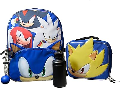 Sega sonic the hedgehog ensemble de 4 sacs à dos sac de voyage