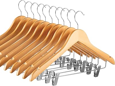 Zooper cintre pour pantalons en bois de haute qualité - cintre pour costumes 10 pièces avec clips métalliques, pour jupes zo-w201. DIAYTAR COTE D'IVOIRE propose une vaste gamme de produits allant de l'électronique à la mode, en passant par les produits alimentaires et les accessoires de maison. La boutique en ligne met en avant sa qualité de service et sa rapidité de livraison pour satisfaire les attentes de ses clients. Elle est la destination idéale pour faire des achats en ligne avec confiance.