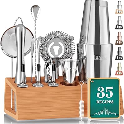 Ensemble de barman mixologie | shaker à cocktail boston de 14 pièces