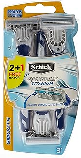 Rasoir jetable schic quattro titanium à 4 lames pour homme lames revêtues de titane. La boutique en ligne DIAYTAR COTE D'IVOIRE est une plateforme généraliste qui propose plus de 300000 références de produits variés, répondant ainsi aux besoins des clients ivoiriens et internationaux.