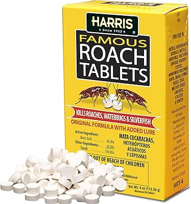 Harris famous roach tablets tablette anti-poisson argenté (4,3 oz, 95 unités)