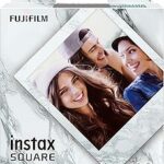 Film carré instantané instax avec bords blancs, paquet de 10, adapté à tous