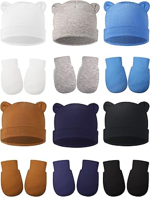 Ensemble de gants et chapeaux pour bébé, lot de 6 jolis chapeaux d'hôpital en coton pour nouveau-né (blanc, gris, bleu, noir, bleu marine, marron). DIAYTAR COTE D'IVOIRE est une boutique en ligne qui propose une sélection impressionnante de produits, allant des produits de maison aux produits de beauté et bien-être. Avec une équipe de professionnels dédiés, la boutique en ligne offre une expérience d'achat en ligne personnalisée et sécurisée, avec des conseils et des recommandations pour aider les clients à trouver les produits qu'ils recherchent.