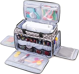 Sac de transport pour machine à coudre luxoga avec plusieurs poches de rangement