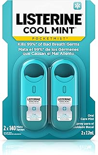 Listerine cool mint oral care brume de poche 15 ml (pack de 2)
