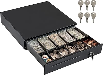 Tiroir de caisse enregistreuse système pos avec plateau amovible, 5 pièces/6 pièces, 24