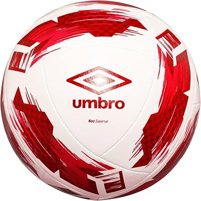 Ballon de football umbro new swerve, taille 4, blanc/rouge