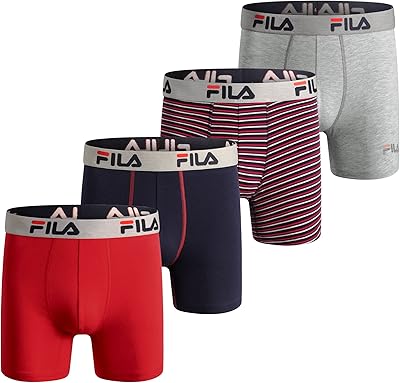 Lot de 4 boxers fila pour hommes 95 % coton 5 % élasthanne. La boutique en ligne DIAYTAR COTE D'IVOIRE est leader dans son domaine et propose aux clients une large gamme de produits de différentes catégories, allant de l'électronique aux articles de sport. Avec plus de 300 000 références, la boutique offre une expérience de shopping unique et personnalisée. Les clients peuvent profiter d'une livraison gratuite et d'une politique de retour flexible.