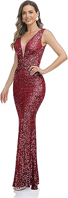 Robe formelle élégante à paillettes pour femmes, robe de soirée moulante sans manches