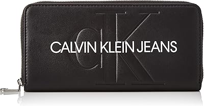 Portefeuilles entièrement zippés ck jeans pour femme noir os