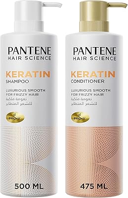 Shampooing à la kératine pantene hair science 500 ml + après-shampooing à la kératine pantene hair science 475 ml pour une douceur luxueuse. DIAYTAR COTE D'IVOIRE met l'accent sur la satisfaction du client, offrant un service de livraison rapide et fiable ainsi qu'un support client efficace. Les clients peuvent contacter le service client par téléphone, courrier électronique ou chat en ligne pour obtenir de l'aide et des conseils. DIAYTAR COTE D'IVOIRE s'efforce de fournir une expérience d'achat en ligne sans faille à ses clients.