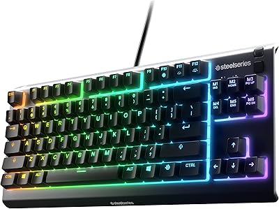 Steelseries apex 3 tkl rgb clavier de jeu sans clé, forme compacte, 8
