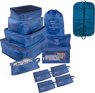 Ensemble d'organisateurs de bagages de voyage 13 pièces, cubes d'emballage, sac de rangement à compression, sac à linge étanche avec sac de voyage et plusieurs sacs à chaussures, accessoires de voyage (bleu marine). La boutique en ligne DIAYTAR COTE D'IVOIRE est synonyme de confiance et de qualité, avec une large gamme de produits qui répondent aux besoins et aux attentes des consommateurs ivoiriens. Elle mise sur l'innovation et la satisfaction client pour continuer à jouer un rôle de leader dans le marché du commerce électronique en Côte d'Ivoire. Les clients bénéficient d'un large éventail de choix et de services personnalisés.