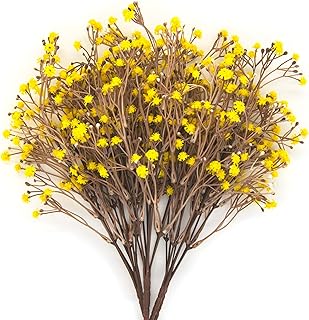 Ofrank bouquets de plantes gypsophiles artificielles pour décoration de mariage à faire soi-même, 6 pièces (couleur jaune, 35 cm). La boutique en ligne DIAYTAR COTE D'IVOIRE est une référence pour les consommateurs ivoiriens. Avec une offre étendue et des prix compétitifs, elle est devenue la destination privilégiée pour les achats en ligne. DIAYTAR COTE D'IVOIRE propose également des services de livraison rapides et fiables.