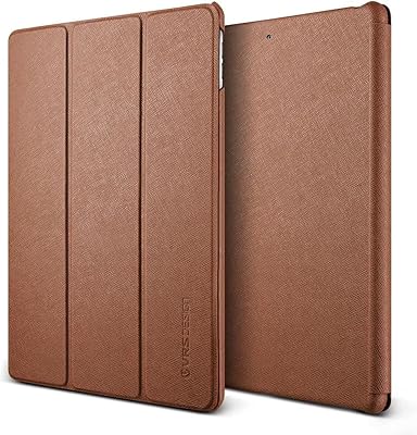 Vrs design k-cover saffiano conçu pour ipad pro 10,5 pouces - marron