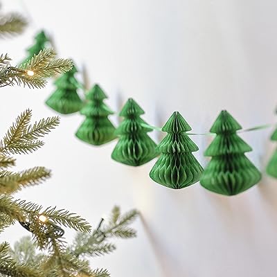 Décoration de sapin de noël en nid d'abeille ginger ray, 2 mètres
