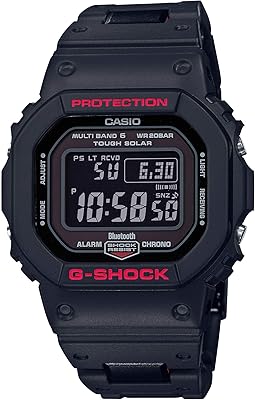 Montre radio bluetooth à énergie solaire g-shock gw-b5600hr-1jf pour homme bracelet