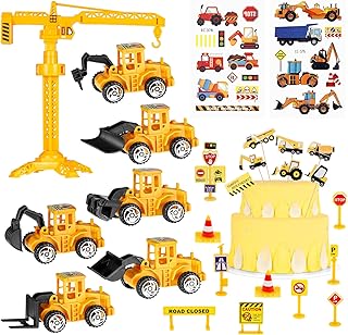 Chinsdstar 26 pièces de décoration de gâteau avec 10 bannières de jouets