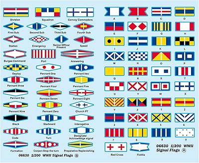 Drapeaux de signalisation trumpeter uss missouri pour kit #3705 (73 pièces), échelle 1/200