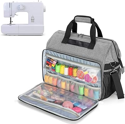 Sac de transport pour machine à coudre teamoy avec large ouverture supérieure, étui