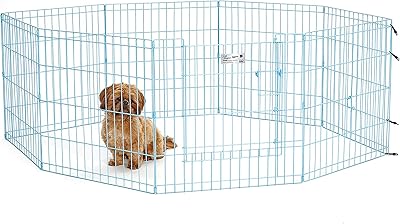 Cage d'exercice midwest avec porte, bleue, 24", 1609